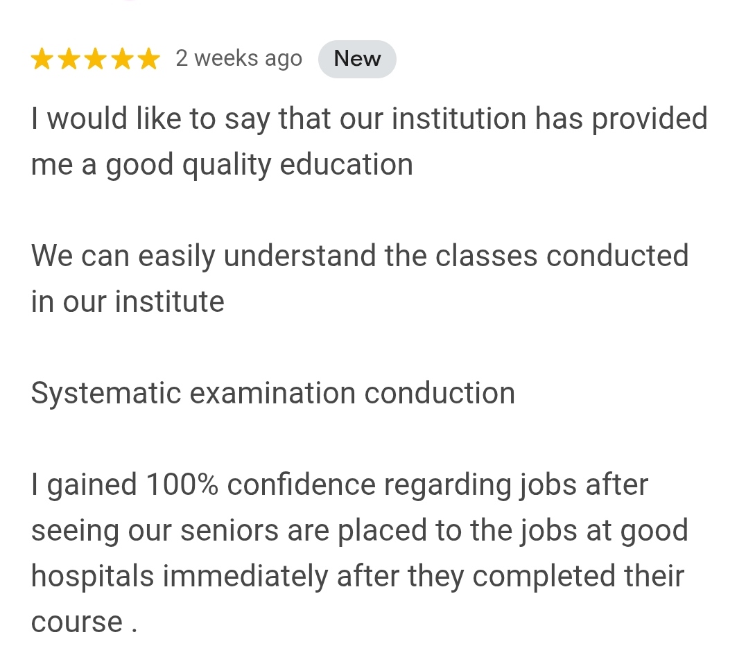 Student testimonial message